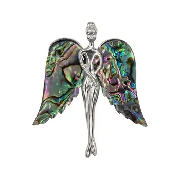 

Brooch jewelery Angel bbroshka 55855 (silver, lock-pin, jewelery alloy, mother of pearl)