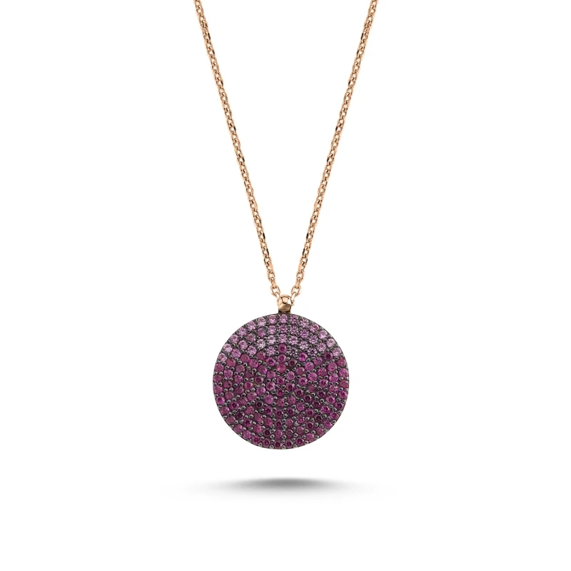 

Armagano nano Red Toning Cubic Zirconia Round Pendant
