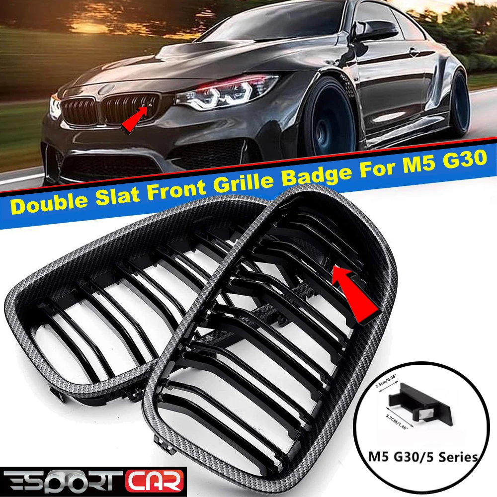 

Front Griil Badge For After Market Original Double Slat Grille For BM W G30 M5 Emblem M Color Grill