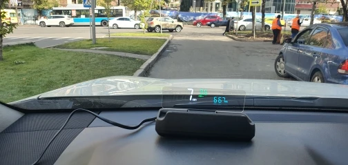 Отзыв о товаре Проектор EANOP M40PLUS, зеркало на лобовом стекле, дисплей OBD2, Winshield, измеритель скорости вращения, скорость проектора, расход масла, приложение дл... от пользователя V***v