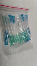 20 uds/set de agujas de jeringas 10 Uds 1,25 azul 23G + 10 Uds 1,5 21G verde agujas de inyección para adhesivos pegamento Gel herramienta