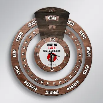 

Personalized Professional Neurosurgeon Infinite Mayan Calendar Wooden Wall Clock-2