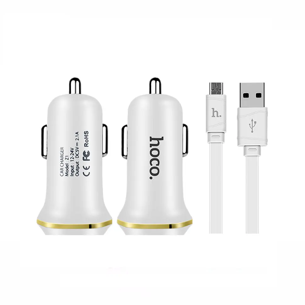 Автомобильное зарядное устройство Hoco Z1 c Micro USB