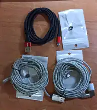 USLION-Cable microUSB magnético para móvil, tipo C, 3M, cargador para Samsung, Android, iPhone XS, XR, 8