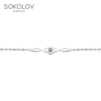 

SOKOLOV bracelet of cubic zirconia silver fashion jewelry 925 women's male