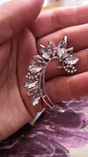 Declaración sin Piercing para la oreja, de estrás de cristal brazalete de Clip de perno Pendientes para las mujeres Pendientes de moda Pendientes joyas Bisutería