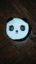 Mini 8cm , 2 colores-Panda pequeño monedero de La felpa, mini panda monedero de La felpa, monedero de la felpa de los niños