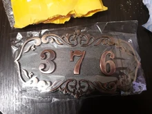 Placa de puerta de plástico ABS para Hotel, placa de puerta personalizada con número de casa de imitación de Metal, bronce, para apartamento, Villa, placa de puerta