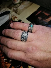 Anillo de Mitología nórdica gótico vintage para hombre y mujer, sortija con insignia antigua nórdica, joyería de moda