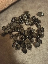 10mm 12mm 10 unids/lote Clips de cobre para los oídos 8 colores chapados, pendientes en blanco/Base, Cabochons de cristal de ajuste de 10 12mm, ajuste de pendientes