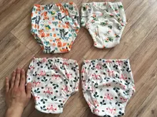 Pantalones de entrenamiento de algodón transpirables para bebé, bragas de tela, pañales reutilizables, ropa interior impermeable para bebé, lavable, 1 Uds.