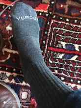 YUEDGE hombres gruesos transpirable protección de algodón tripulación deportes al aire libre senderismo Trekking calcetines Calcetines bota de trabajo para los hombres 38-47 38-47 38-47 de la UE