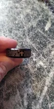 Letdiffery de acero inoxidable de Color negro cruz de jesús carta anillo de rezo de biblia anillos de dedo para los hombres 8mm joyas de amuleto