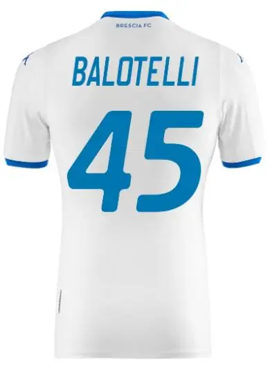 Новинка для Brescia беговые наборы Майо де фут Brescia Balotelli Maglia da calcio рубашки - Цвет: Слоновая кость