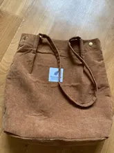 Bolso de hombro de pana para mujer, bolsa de compras reutilizable, informal, para un número dado, 2021