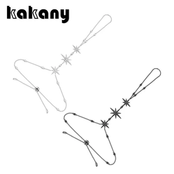 

Kakany New Fashion Romantic Zircon Conjoined Stars Adjustable Star Charm Bracelet Monaco Style Female Jewelry With Logo Engraved