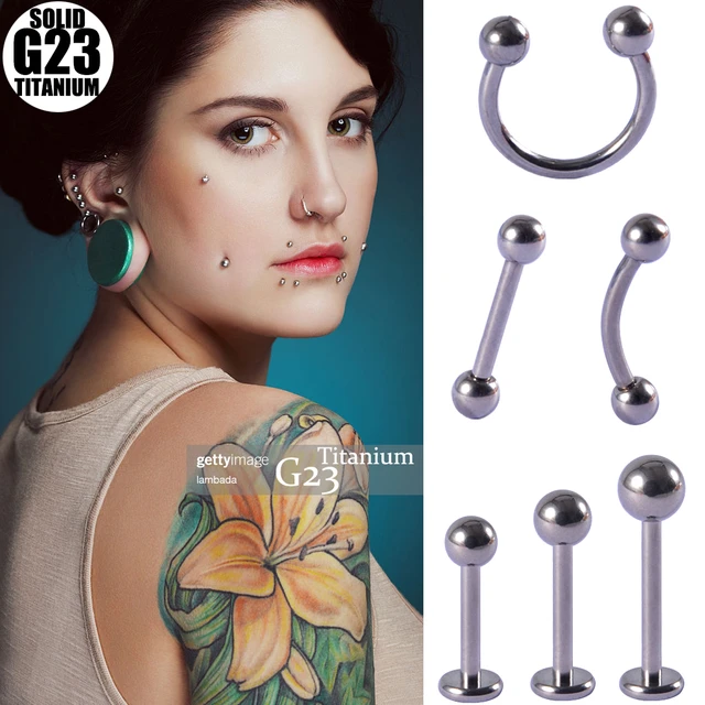 Conjunto De Piercing De Sobrancelha De Titânio, Brinco Industrial De  Cartilagem, Língua, Lábio, Nariz, Septo, Anel, Barra, Mamilo, Joias  Corporais, 1 Peça - Joias Para O Corpo - AliExpress