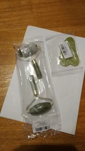 Rodillo masajeador Facial de dos cabezales, rodillo masajeador de piedra de Jade para cara, ojo, cuello, elevación fina, relajante adelgazante, 2 uds.