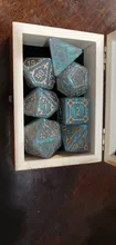 Dice-Set Pathfinder Rpg MTG DND Giant Green 25mm 7pcs with Bag D--D for 