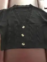 Knit Cardigan Short Sweter Women Jacket High-Waist Solid-Color Winter New Small Autumn