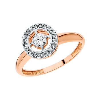 

Silver ring with cubic zirconia sunlight sample 925