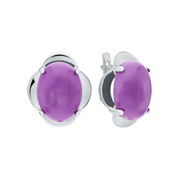 

Silver earrings with фосфосидеритами sunlight sample 925
