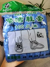 Cubiertas desechables de plástico para zapatos, cubiertas de plástico para limpieza de calzado, impermeable, para exteriores y días lluviosos, 100 Uds.