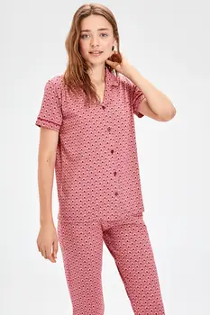 

Trendyol Color Rose Pattern Knitted Pajamas Set THMAW20PT0158