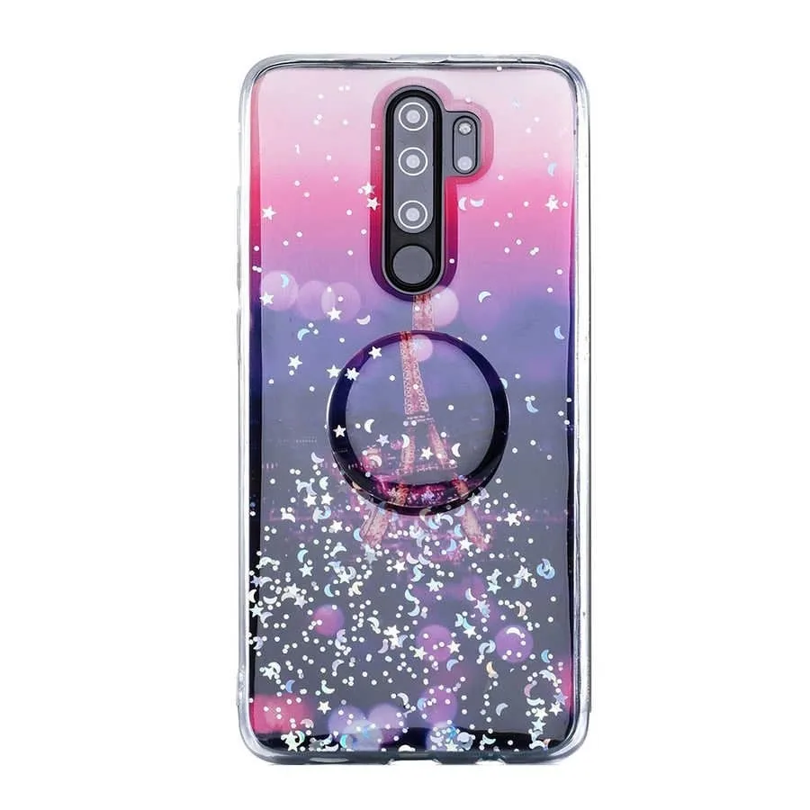 Teleplus Xiaomi Redmi Note 8 Pro Кожаный чехол Valet Candy Pop Socket силиконовый + Nano защита для экрана |