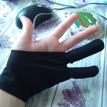 Guante de artista antiincrustante para dibujar, guante de escritura de tableta Digital de pintura de 2 dedos negro para estudiantes de arte amante de las Artes