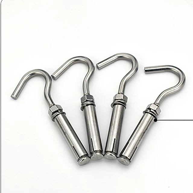 1Pcs 304Stainless Steel M6 M8 M10 M12 Expansion Screw Hook For Hanging  Household Products Well Heavy Duty Wall Ceiling Fan Hook - AliExpress