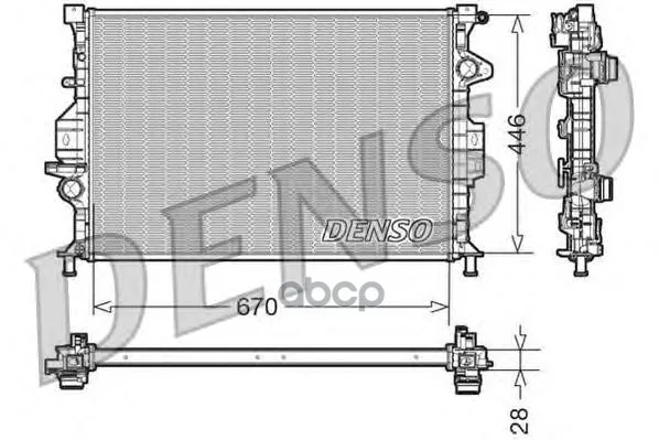 Радиатор Системы Охлаждения Ford,Land Rover,Volvo Denso арт. DRM10088