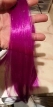 Alileader-extensiones de cabello Natural sintético largo para mujer y niña, Clip rizado de 18 pulgadas, color rosa y azul