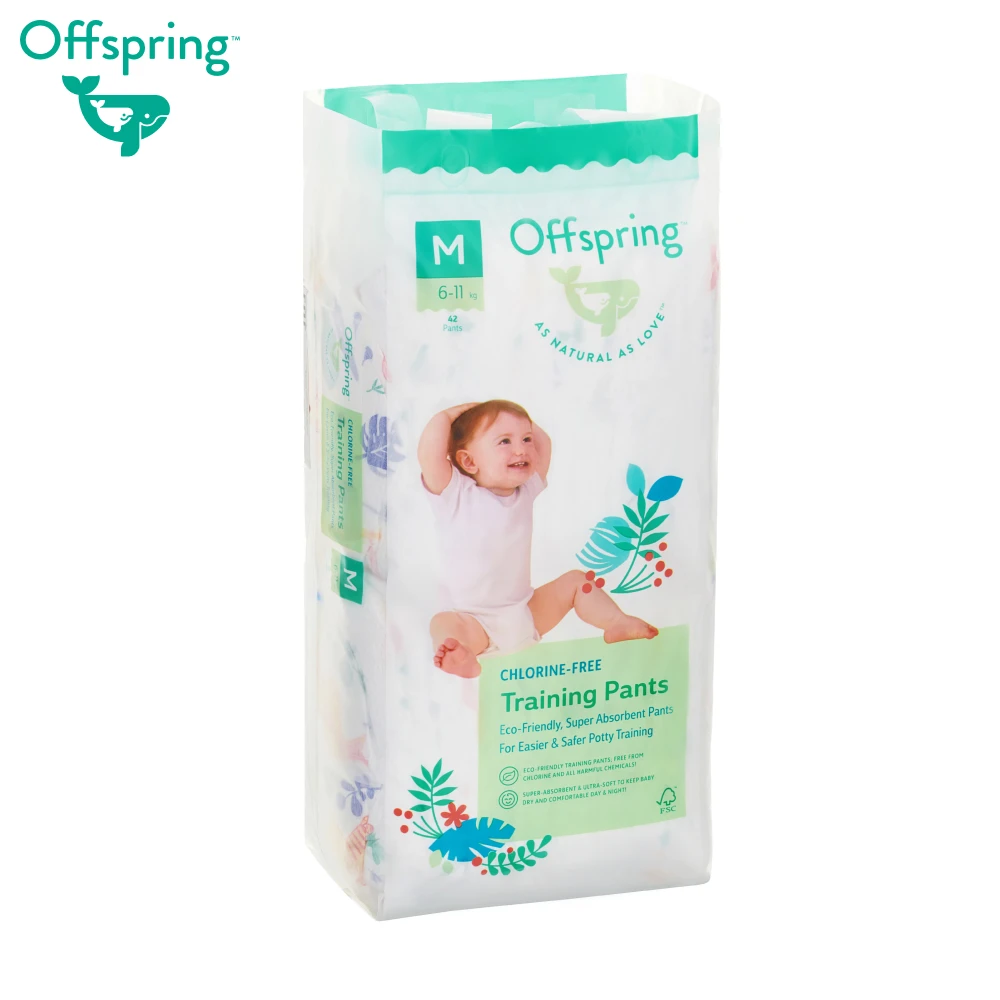 Трусики-подгузники Offspring, M 6-11 кг. 42 шт. расцветка Джунгли