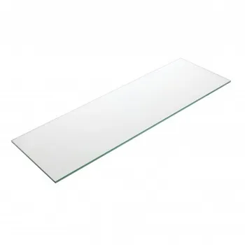 

Shelf tempered glass rectangular stylish decorative finish, transparent glass and 200 mm deep.