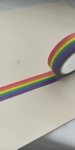 Arco iris y cinta de papel, cinta decorativa artesanal, papel Vertical de rayas horizontales, novedad