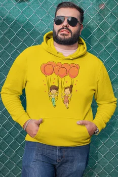 

Angemiel Wear My Love Heart And Arrow Yellow Men 'S Hooded Sweatshirt