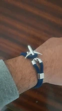 MKENDN-pulsera de ancla de avión para hombre y mujer, cadena de cuerda con amuleto Paracord, joyería de vida de aviación