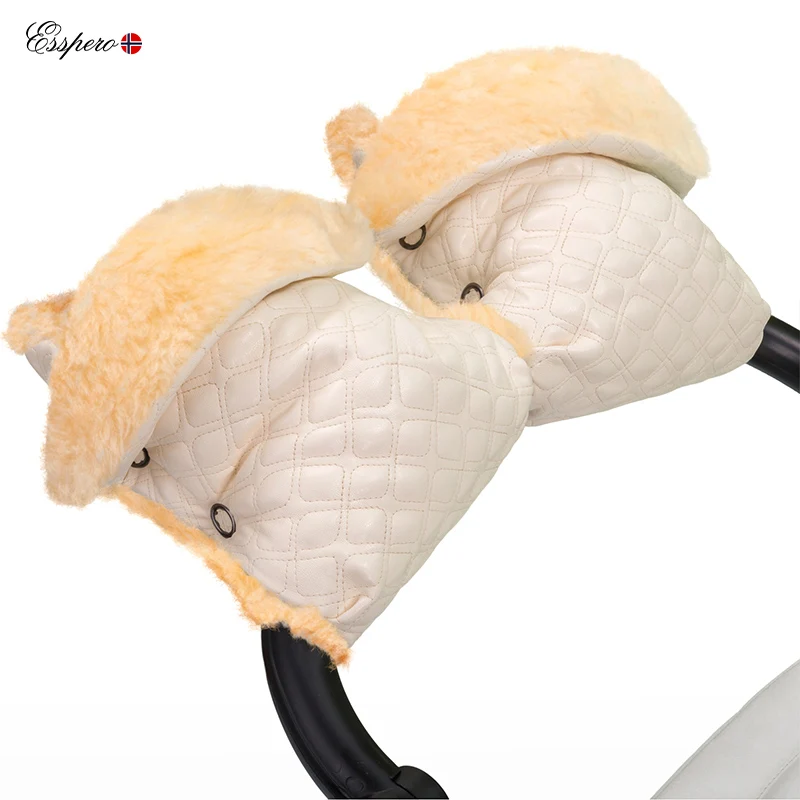 Coupling-mittens for baby stroller Esspero Carina( wool) stroller accessories warm winter hand gloves waterproof for all types of strollers mittens