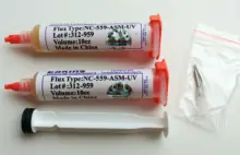 Needles-Booster Syringe Flux-Paste Solder 10cc-Nc-559-Asm-Uv Lead-Free Pusher for 2pcs/Lot
