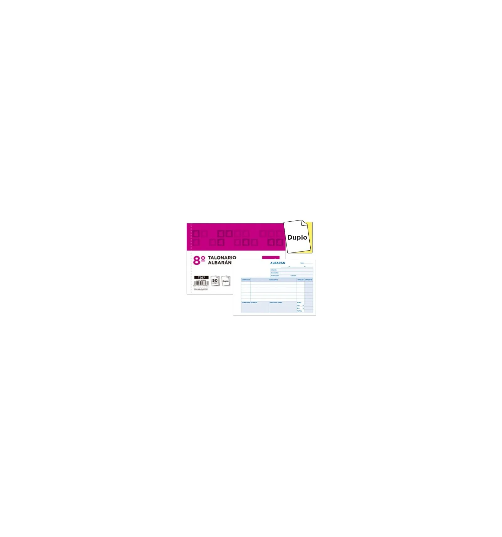 Checkbook leading paper ALBARAN eighth duplicate stateless 10 units afbeelding