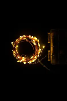 

Garland strand "dew", Wire copper color, 100 led warm white diode (mini), with remote control, battery powered