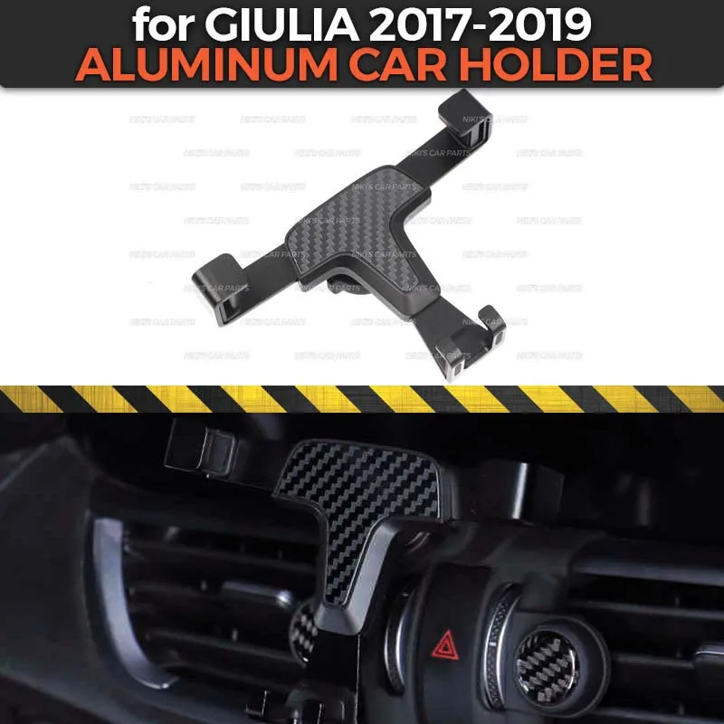 Алюминиевый Автомобильный держатель для Alfa Romeo Giulia-, алюминиевый сплав, 1 комплект, украшение автомобиля, аксессуары для стайлинга, интерьер телефона