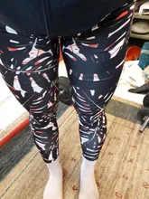 Qickitout 12% Spandex alta cintura Digital mallas impresas para ejercicio de deporte con polainas de las mujeres