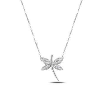 

KUTAYDAN Zircon Stone Dragonfly Pendant 925 Sterling Silver