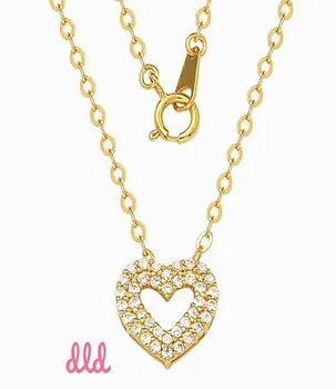 

Silver necklace plated gold with zirconitas, glow model