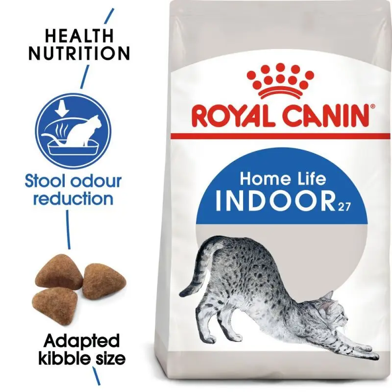 Королевский Canin внутренний 27 корм для кошек всегда в доме для старых кошек 2 кг здоровое Кормление для роста питомца помехи Флора поддержка