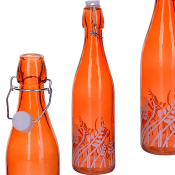 

Bottle 500 ml glass with lid orange Loraine 28174-1