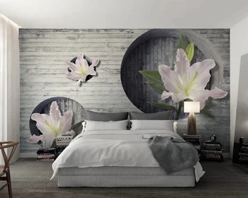 

3D photo wallpaper. Purple flower silk. Any size. Fast shipping to Russia.