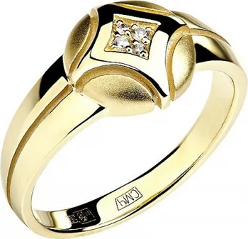 

Esthete ring with 4 diamonds in Yellow Gold